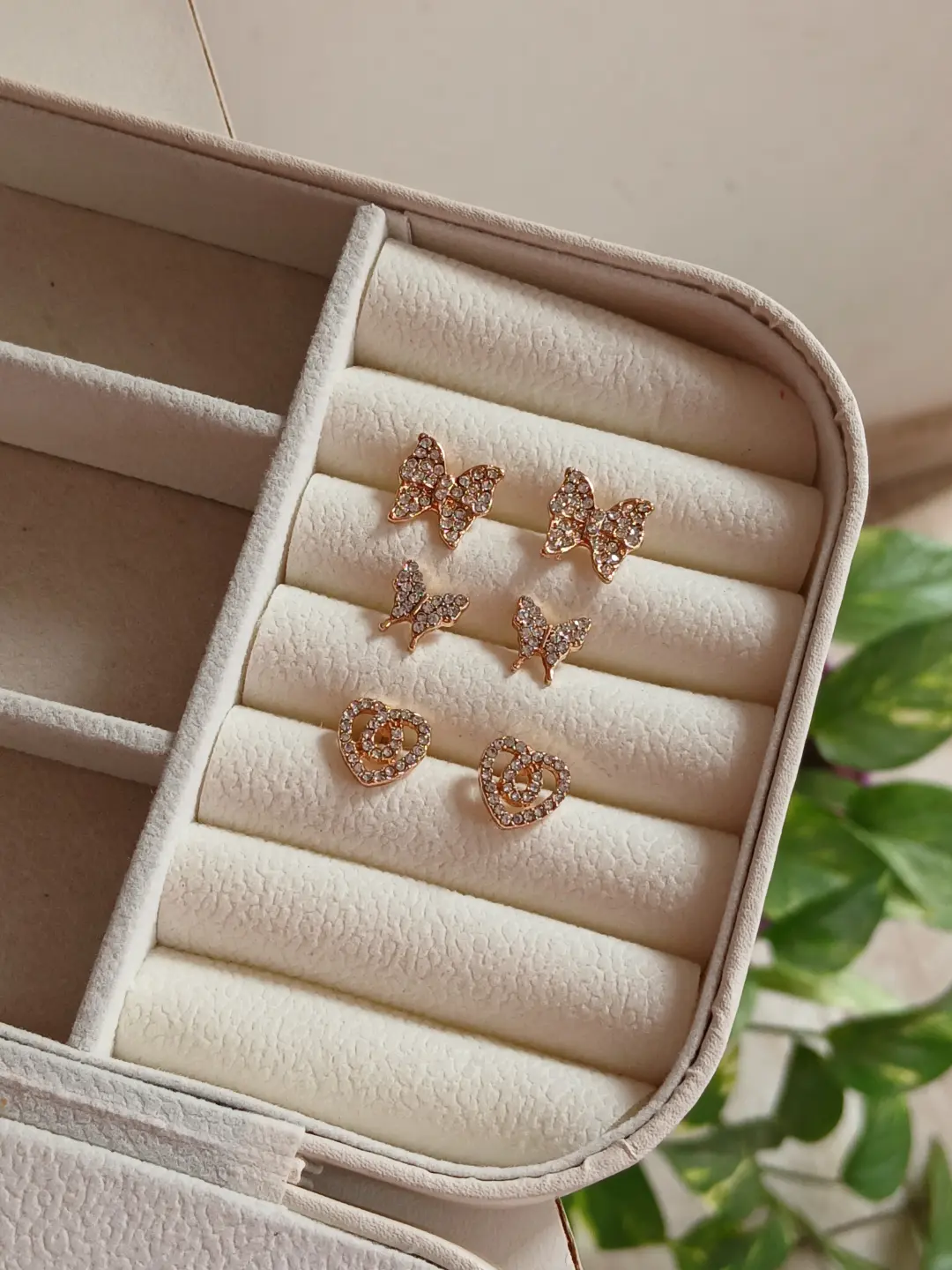 Aros Mariposa & Corazón (set x3)